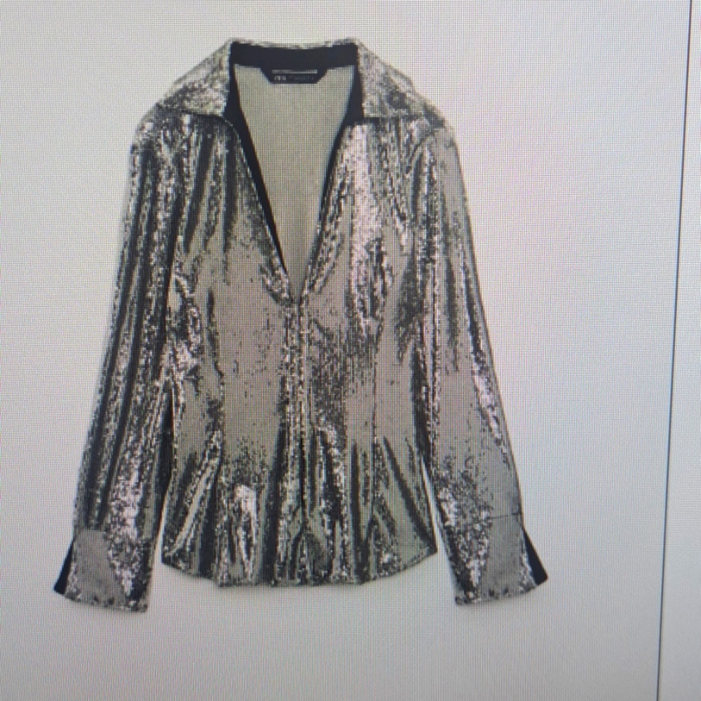 Zara sequined blouse